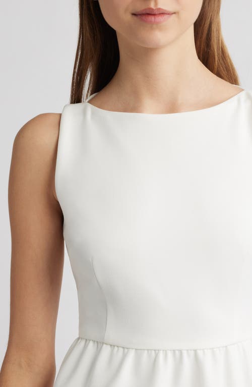 French Connection Whisper Boatneck Minidress In Summer White