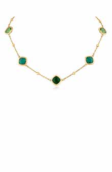 Ombre Crystal Station Necklace