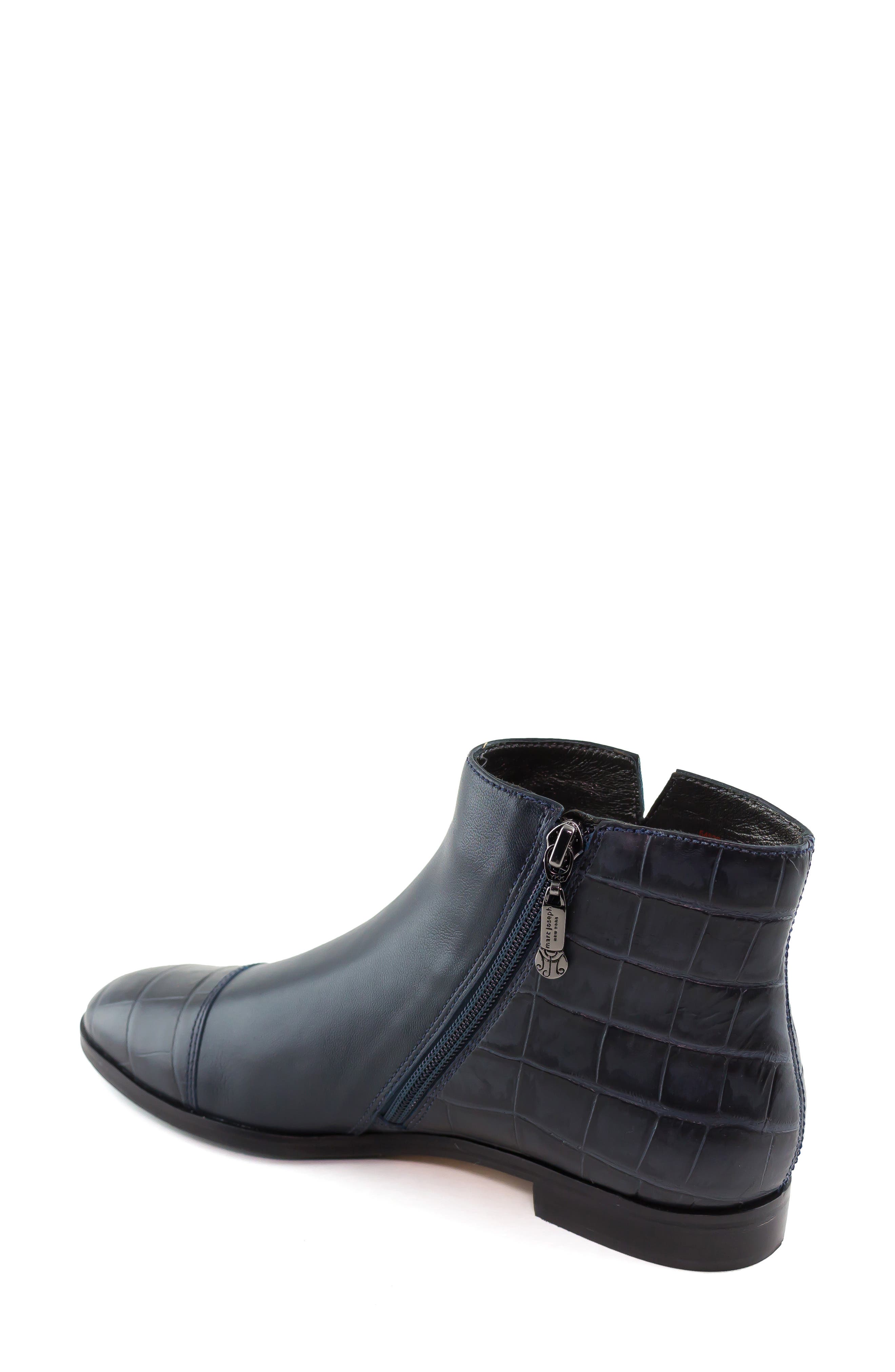 Herald Square Bootie, Alternate, color, NAVY NAPPA LEATHER