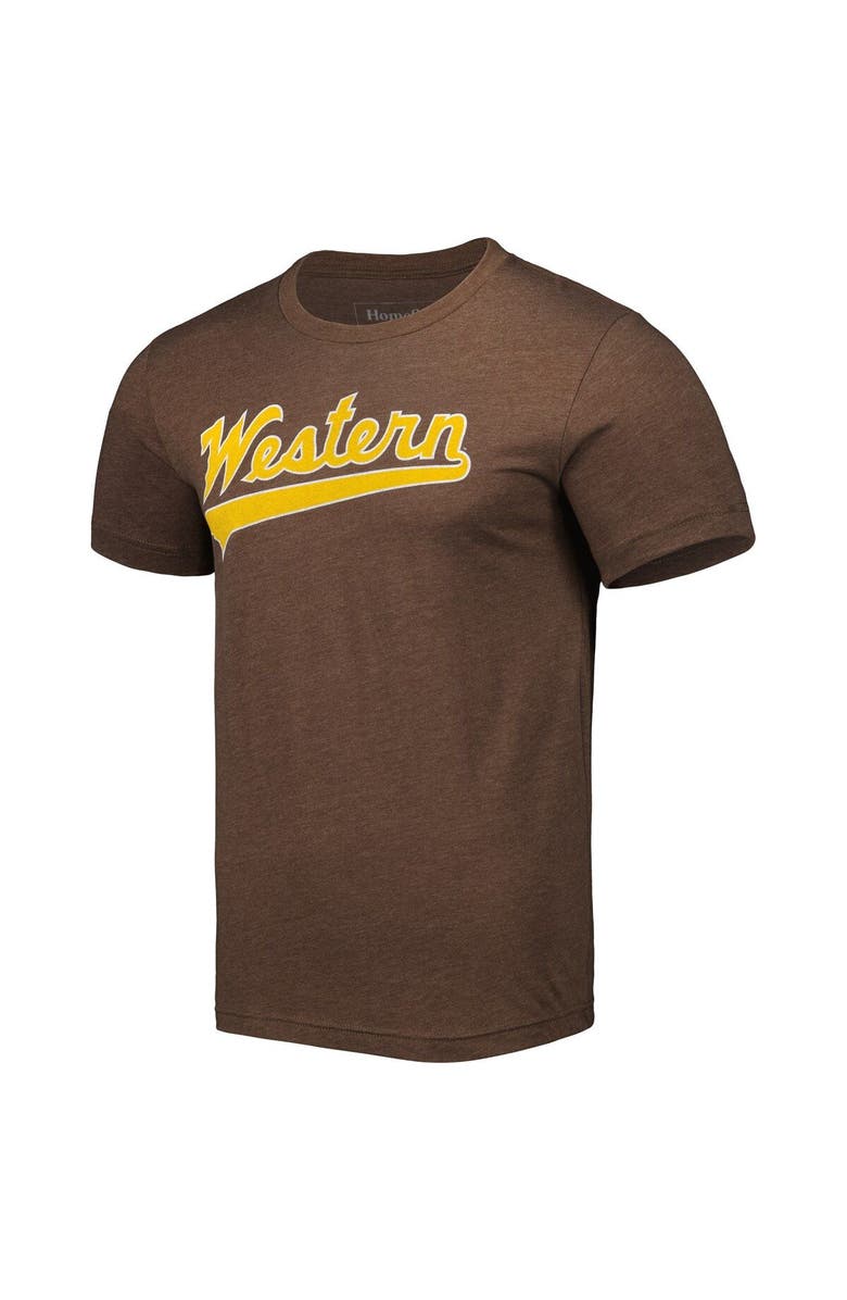 HOMEFIELD Men's Homefield Brown Western Michigan Broncos Baseball T-Shirt, Alternate, color, 