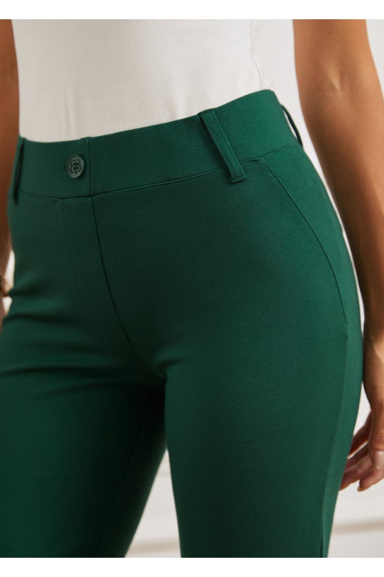 Two Pocket DPYP Dress Pant Yoga Pants Straight Leg, Alternate, color, Dark Green