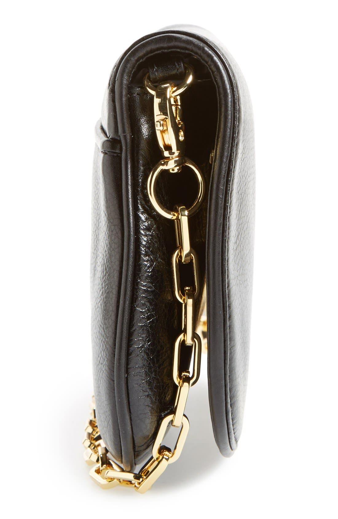 Tory Burch Logo Flap Clutch, Alternate, color, 