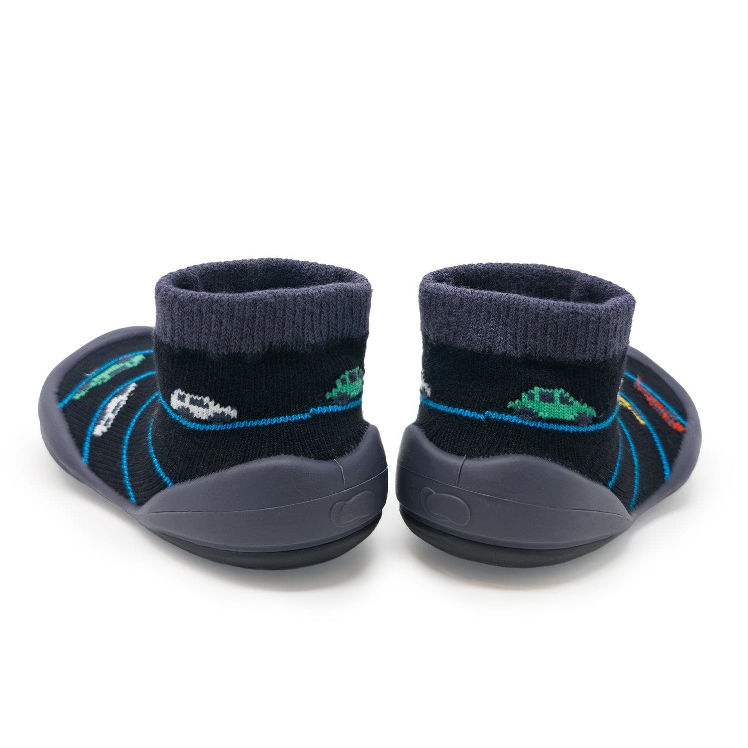 Komuello Baby Boy First Walk Sock Shoes Broom Broom, Alternate, color, Broom Broom