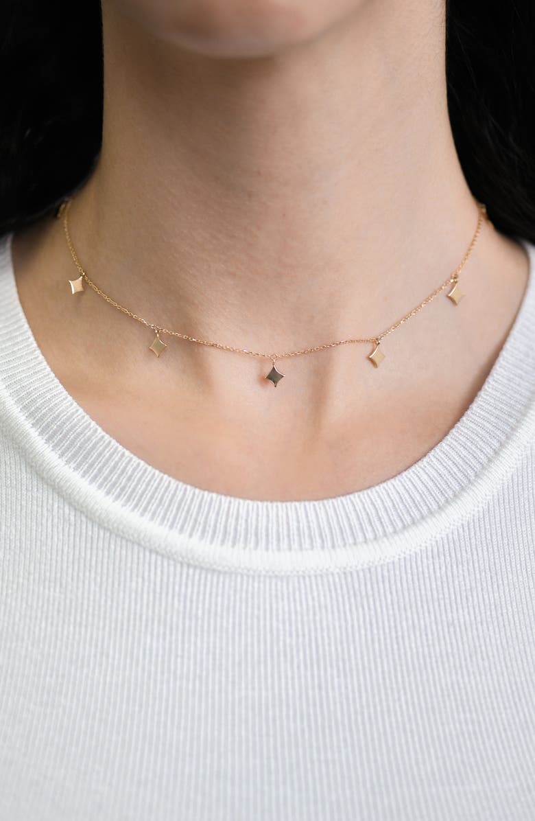 Anzie Jac + Jo Gothic Charm Station Necklace, Alternate, color, Yellow Gold