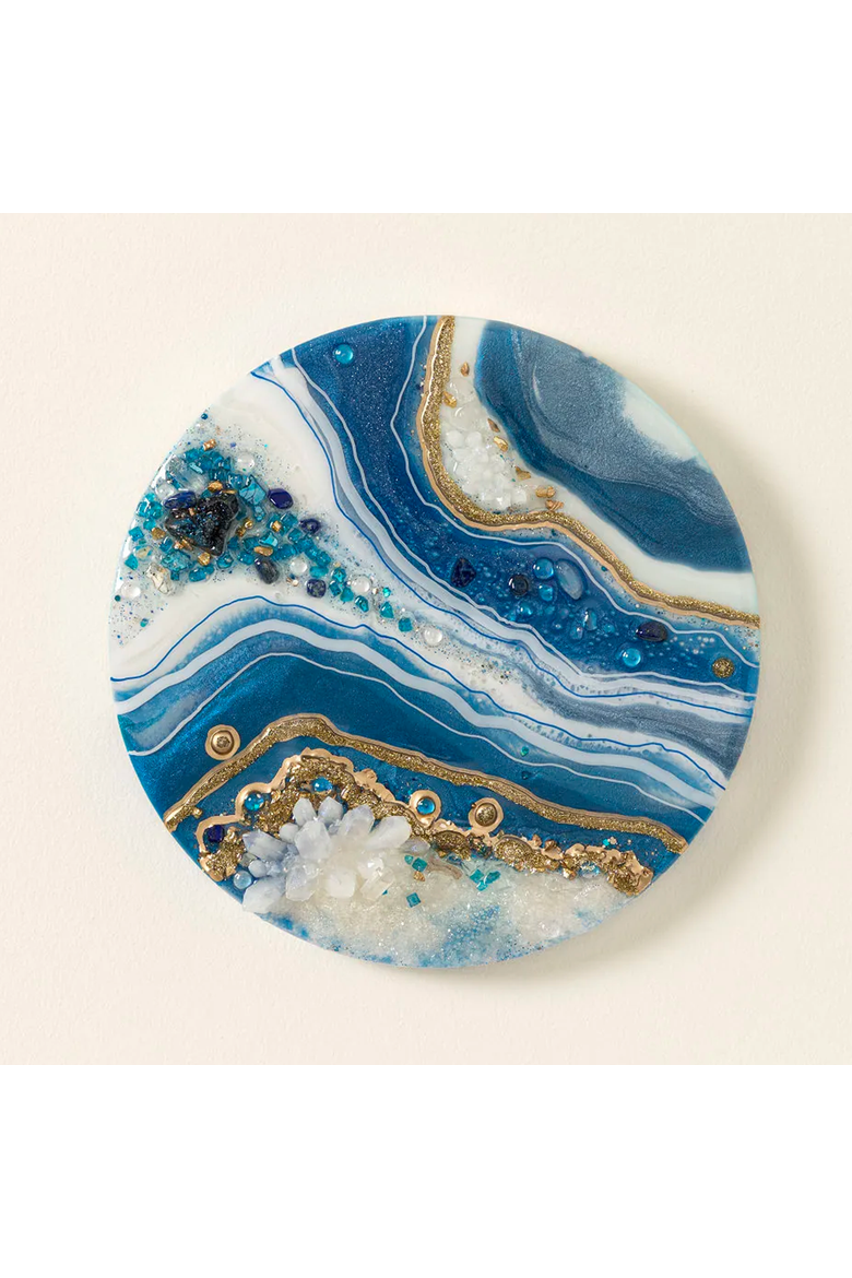 Birth Month Geode Art, Alternate, color, Sapphire