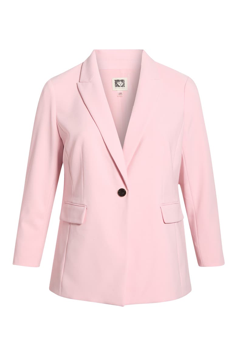 One-Button Jacket, Alternate, color, ROSE WATER