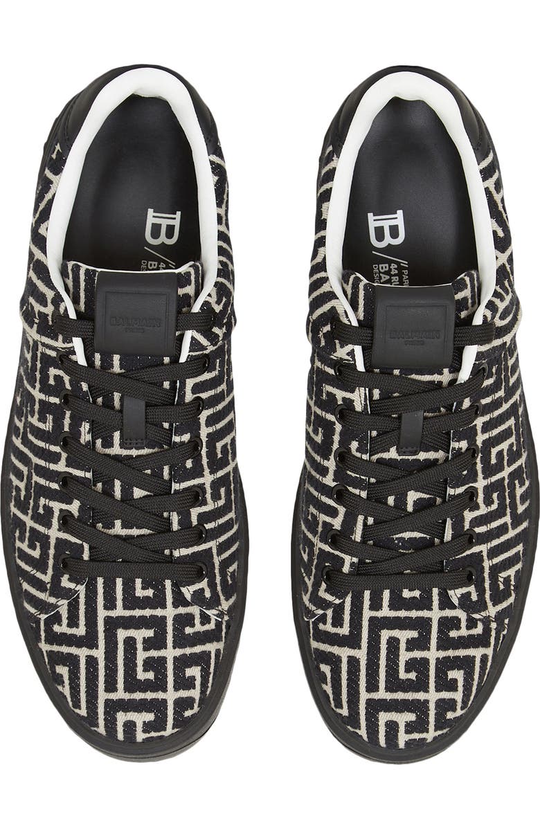 Balmain B Court Monogram Jacquard Low Top Sneaker, Alternate, color,