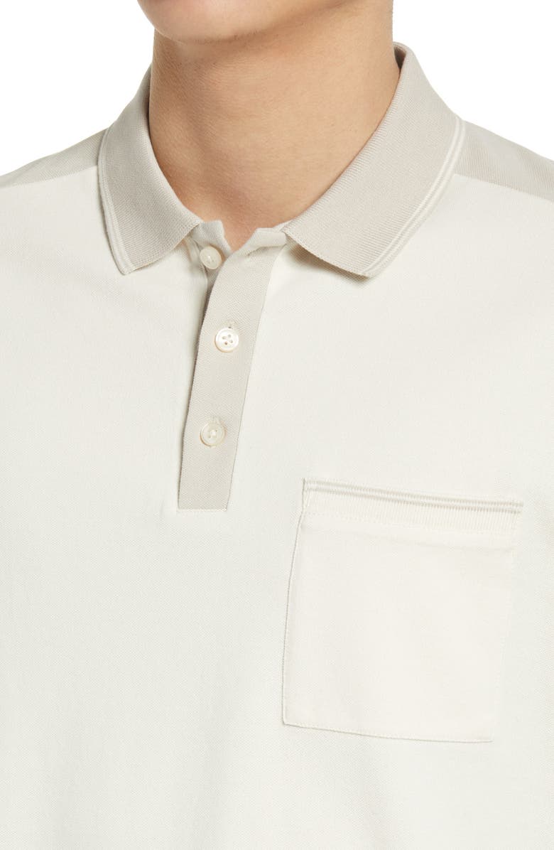 Club Monaco Colorblock Stretch Cotton Polo Shirt, Alternate, color, 