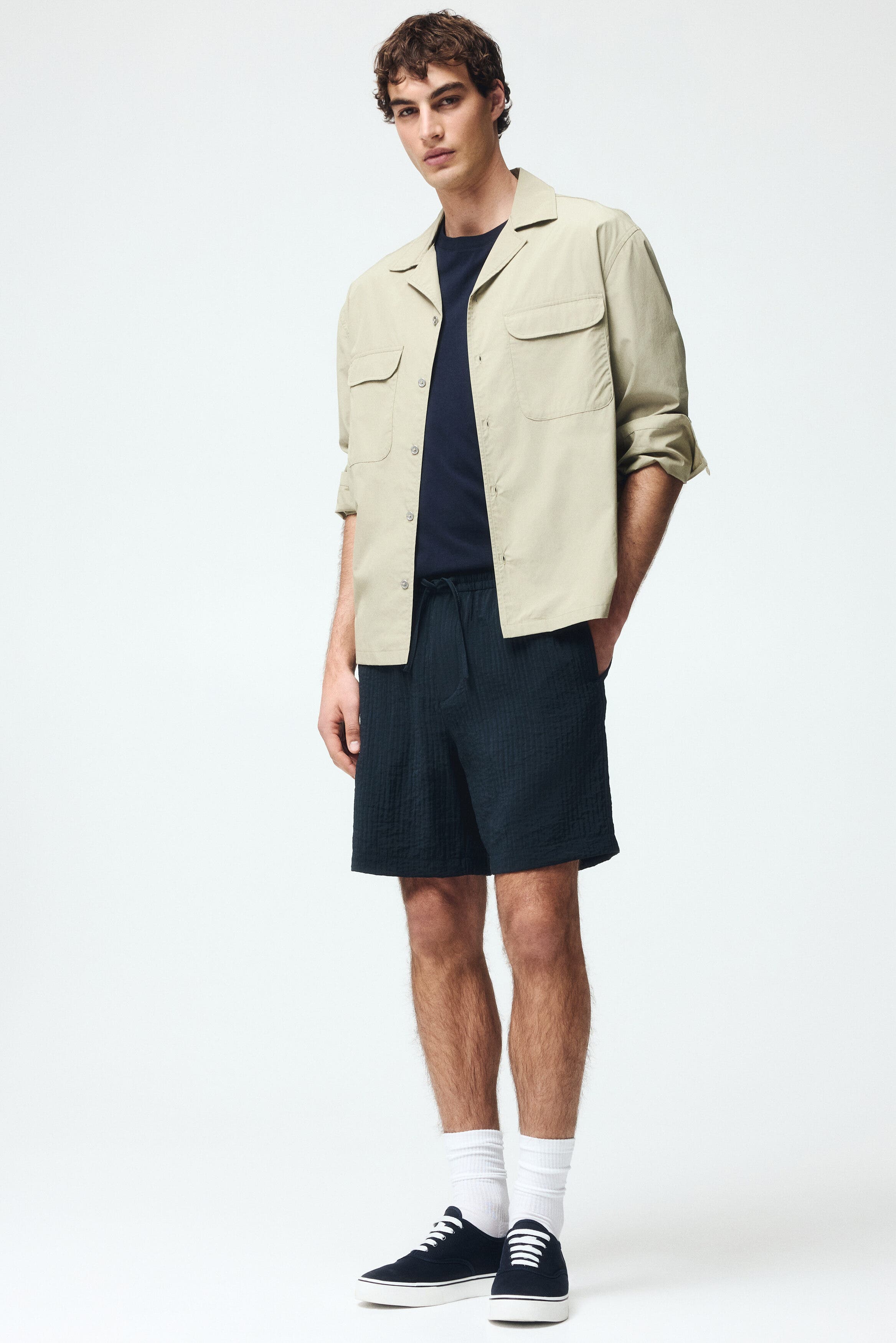 Relaxed-fit textured shorts - image 2