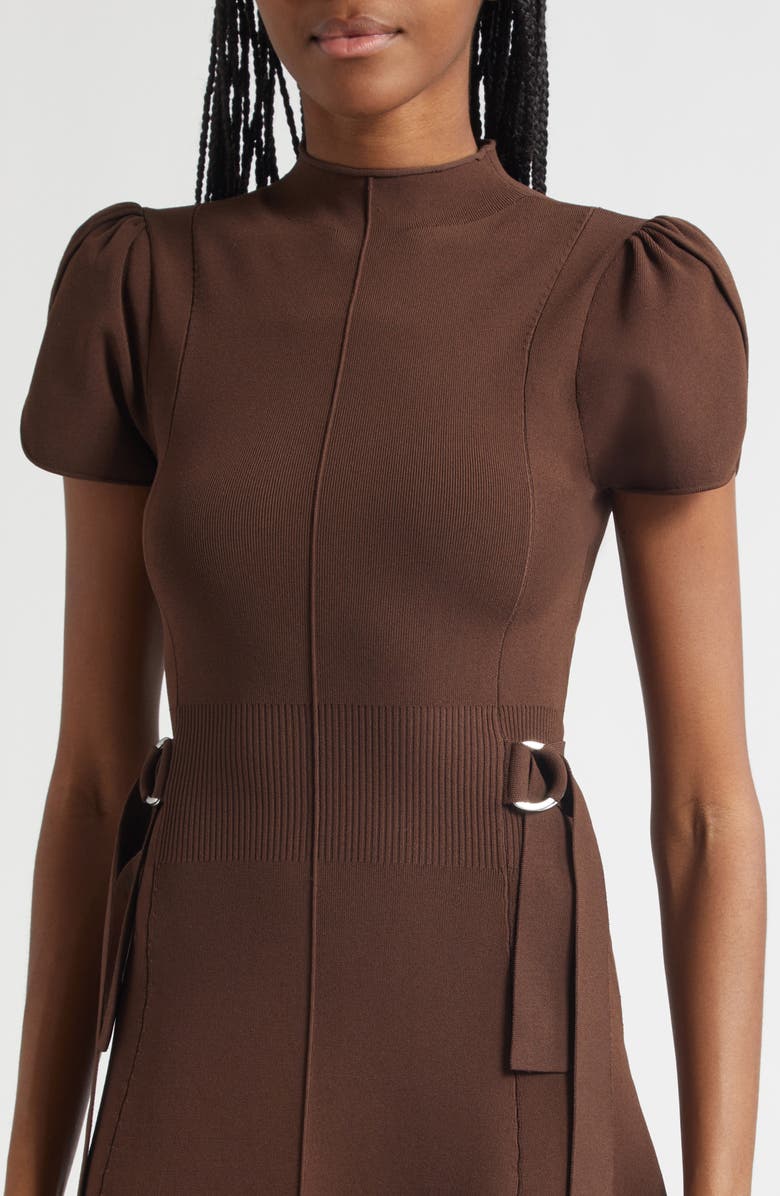 3.1 Phillip Lim Compact Rib Midi Dress, Alternate, color, Dark Chocolate