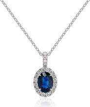 VALANI ATELIER Diamond Pavé & Sapphire Pendant Necklace