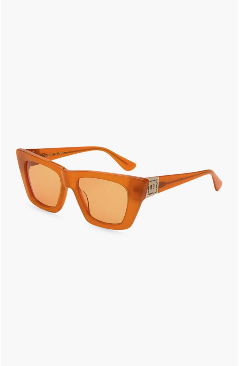 INDY Uptown Square Polarized Sunglasses, Alternate, color, Orange