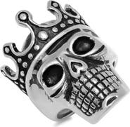 STEELTIME Men's Crowned Skull Ring