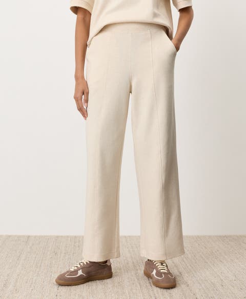 Organic Cotton Airplane Pintuck Wide Leg Pant