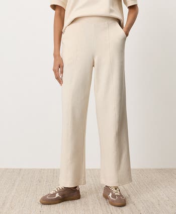 Pact Organic Cotton Airplane Pintuck Wide Leg Pant | Nordstrom