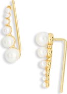 NORDSTROM RACK Faux Pearl Ear Climbers