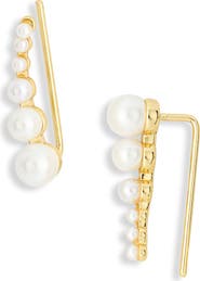 NORDSTROM RACK Faux Pearl Ear Climbers