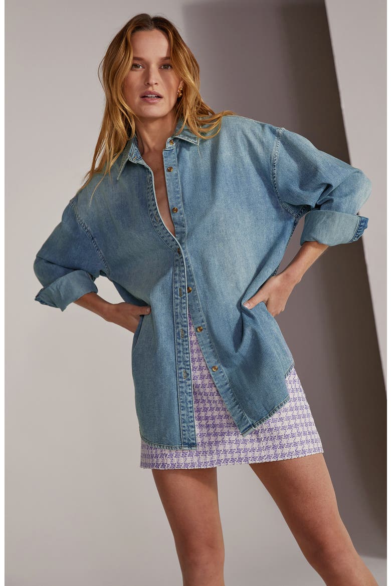 The Ex-Boyfriend Denim Shirt, Alternate, color, MONTEREY