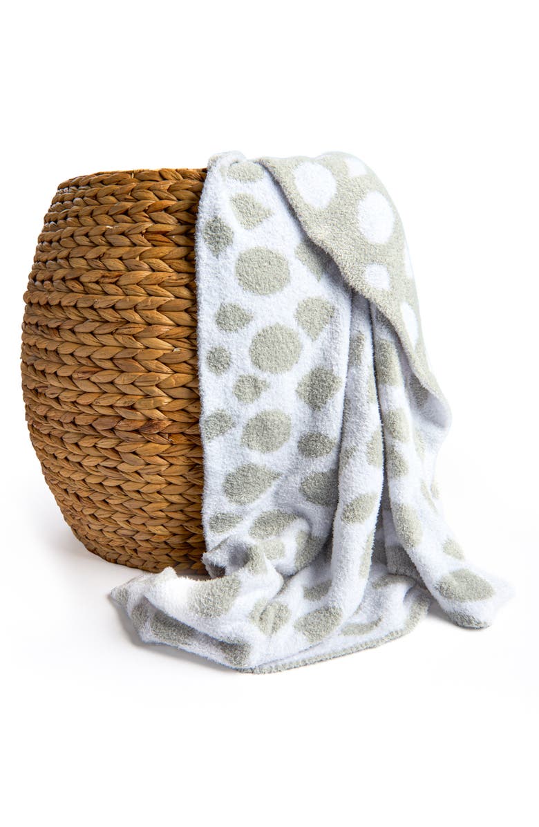 Little Giraffe Kids' Dolce Love Between the Lines Throw Blanket, Alternate, color, Sage Green