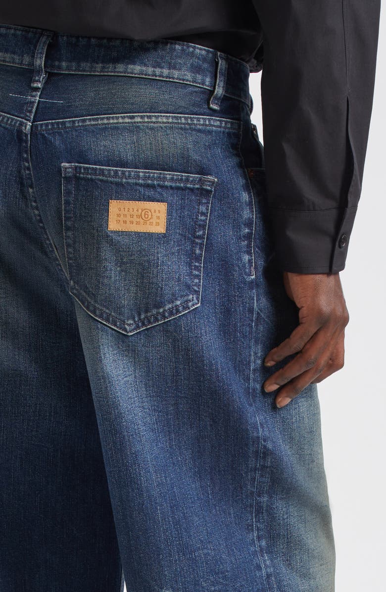 MM6 Maison Margiela Wide Leg Jeans, Alternate, color, Dark Blue