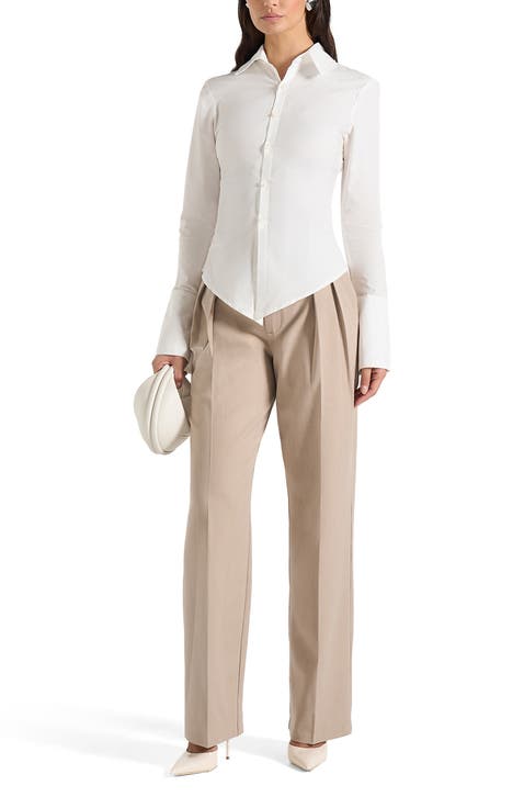 Sonia Tailored Cotton Cinch Shirt