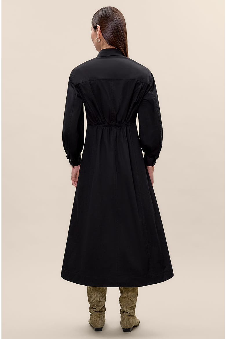 Elspeth Twill Dress, Alternate, color, Black