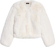 Theory Faux Fur V-Neck Jacket