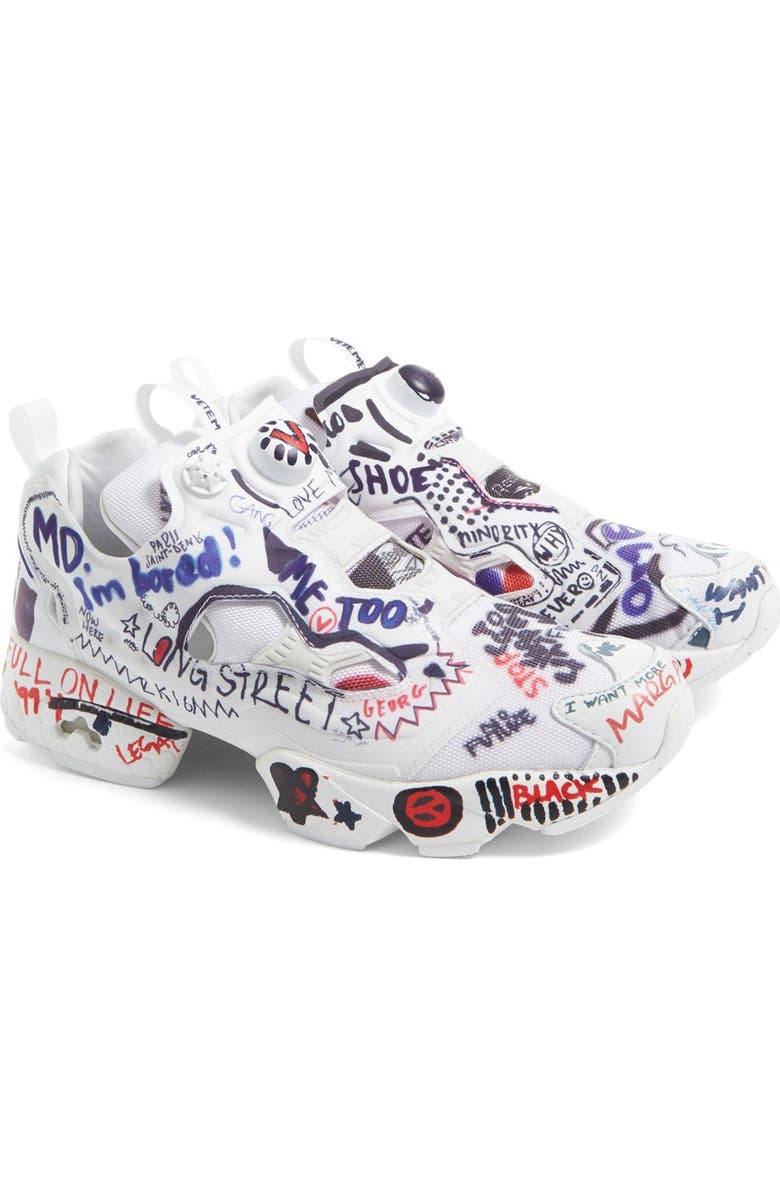 VETEMENTS x Reebok Graffiti Instapump Fury Sneaker, Main, color,