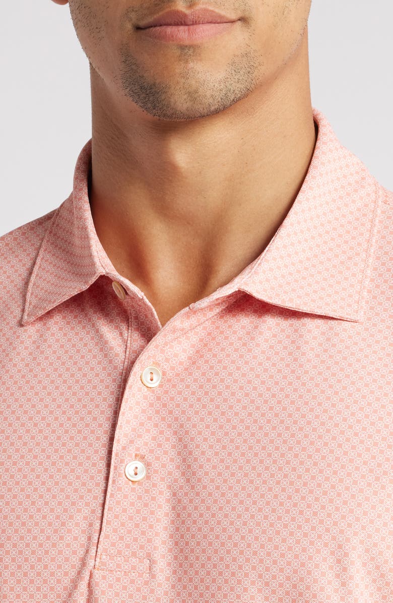 Peter Millar Quadratic Performance Neat Microprint Mesh Polo, Alternate, color, 