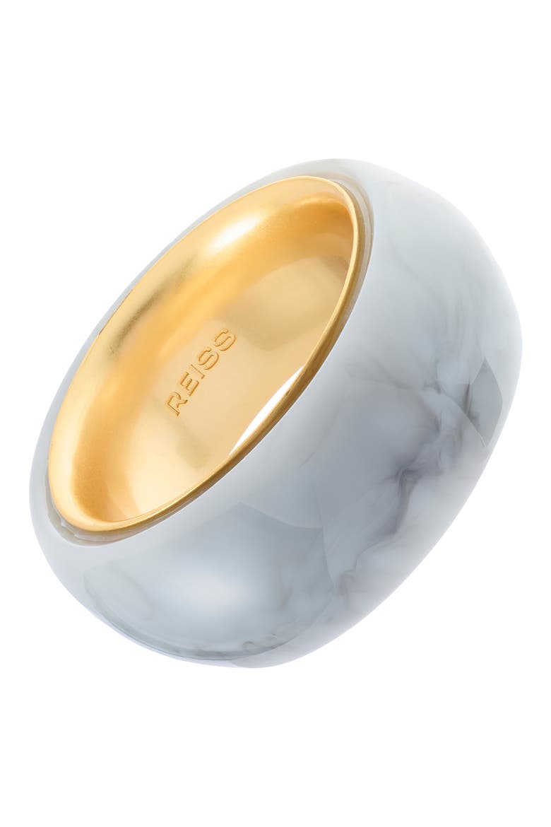 Ciara Curve Marble Bangle, Alternate, color, GOLD TONE/ GREY MARBLE