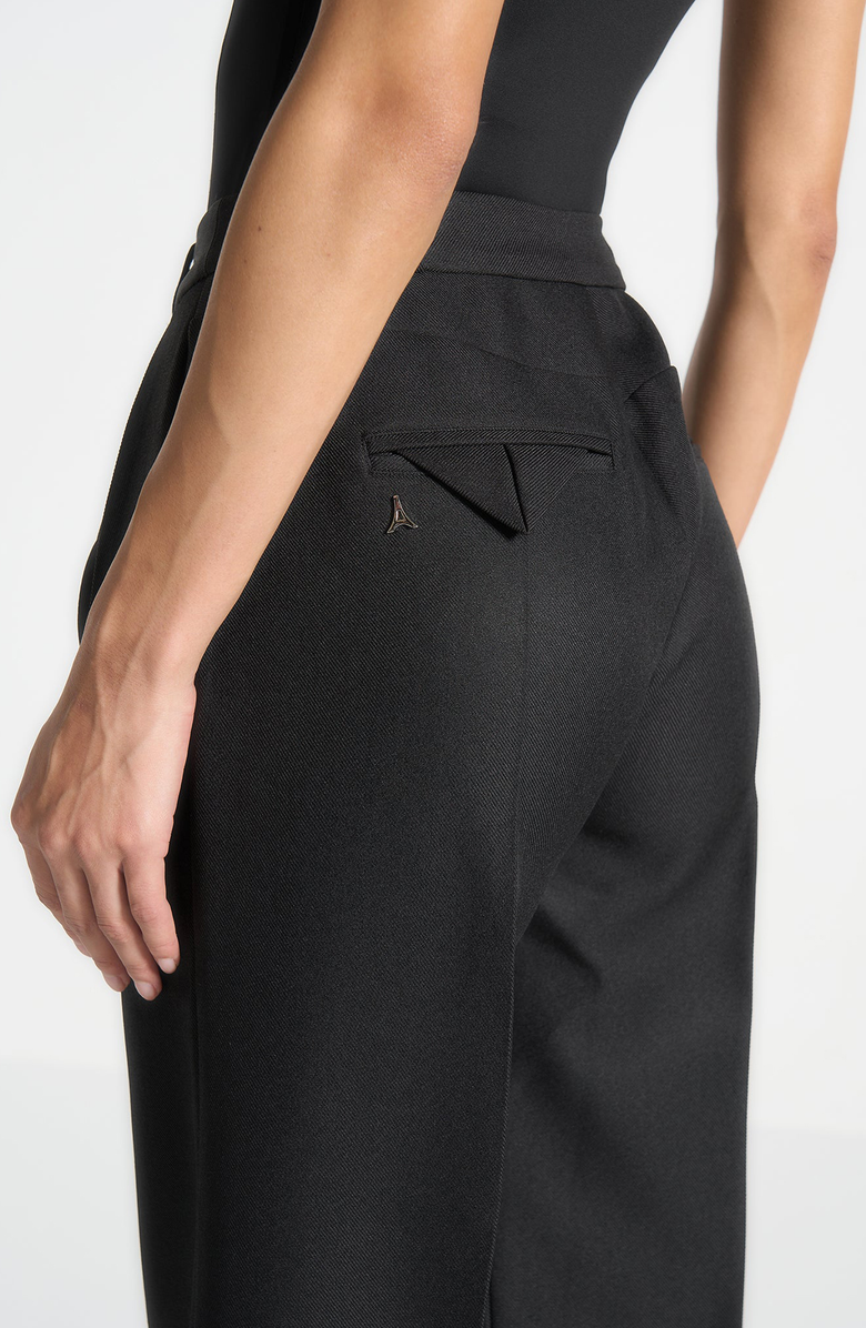 Manière De Voir Julie Tailored Twin Pleat Trousers, Main, color, Black