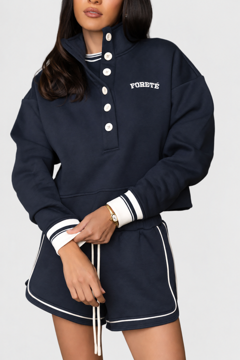 Varsity Funnel Neck Sweatshirt