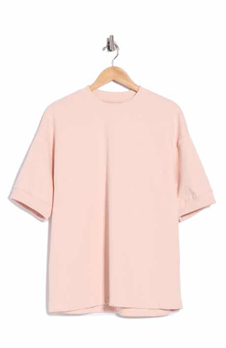 DENIM AND FLOWER Textured Microstripe Cotton Blend T-Shirt