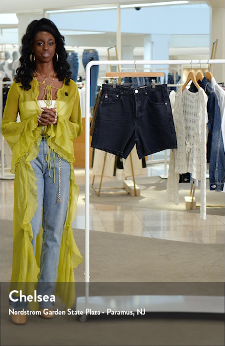 Clove High Waist Cutoff Denim Shorts, sales video thumbnail