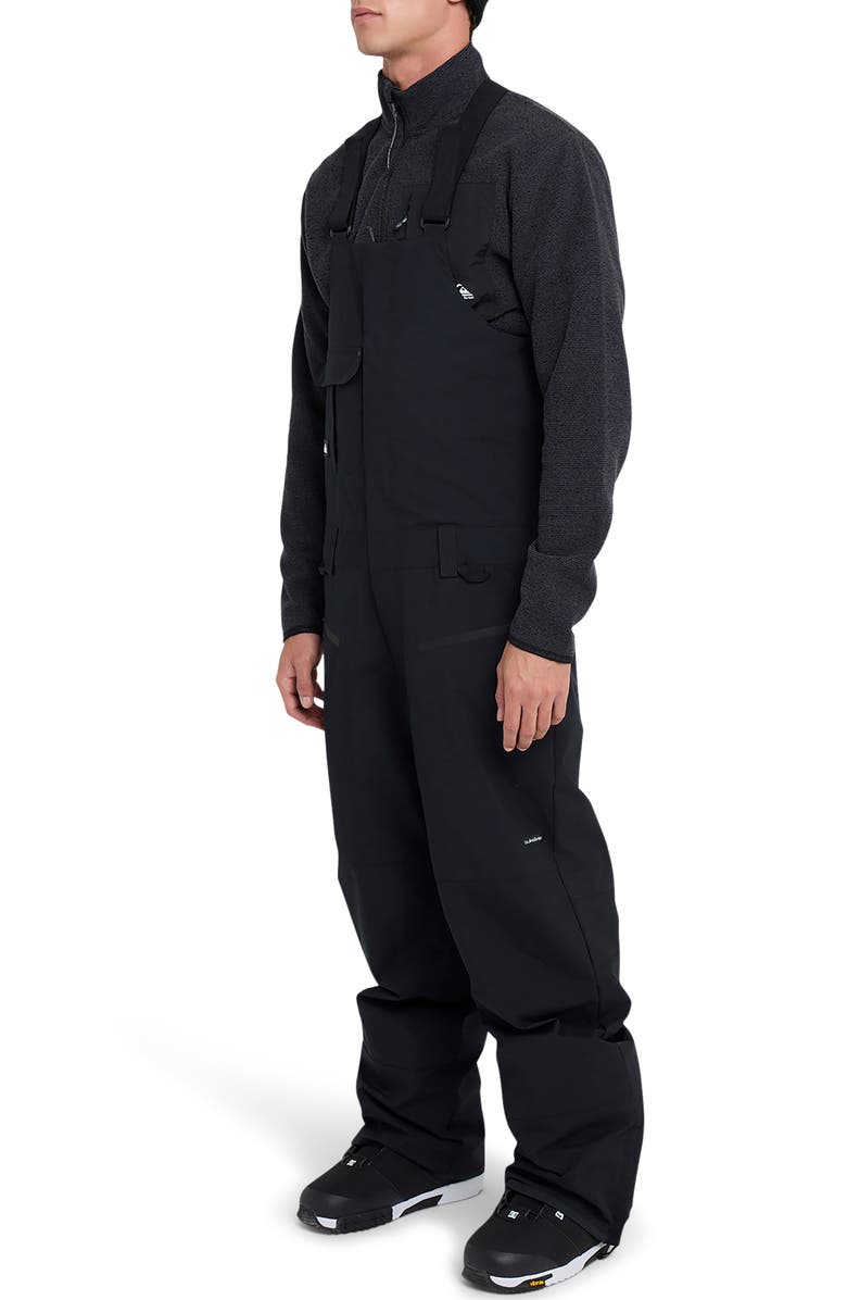 Quiksilver Utility Waterproof Snow Bib Ski Pants, Alternate, color, Black