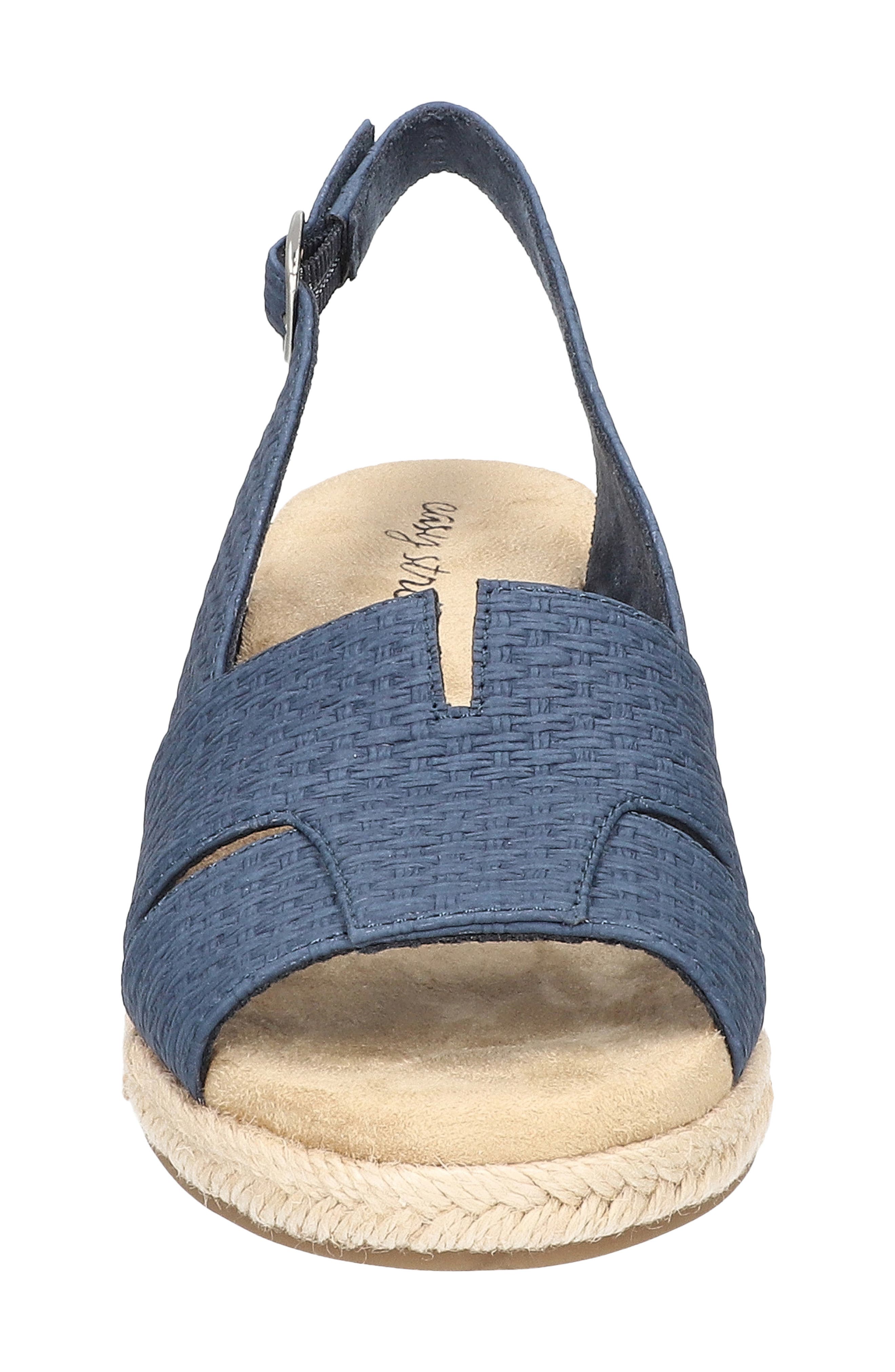 Resort Slingback Wedge Sandal, Alternate, color, NAVY WOVEN BASKET