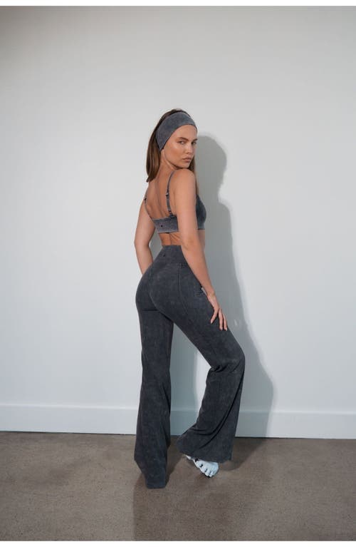 Vitality Cloud Ii Rib Wide Leg Trouser In Gray