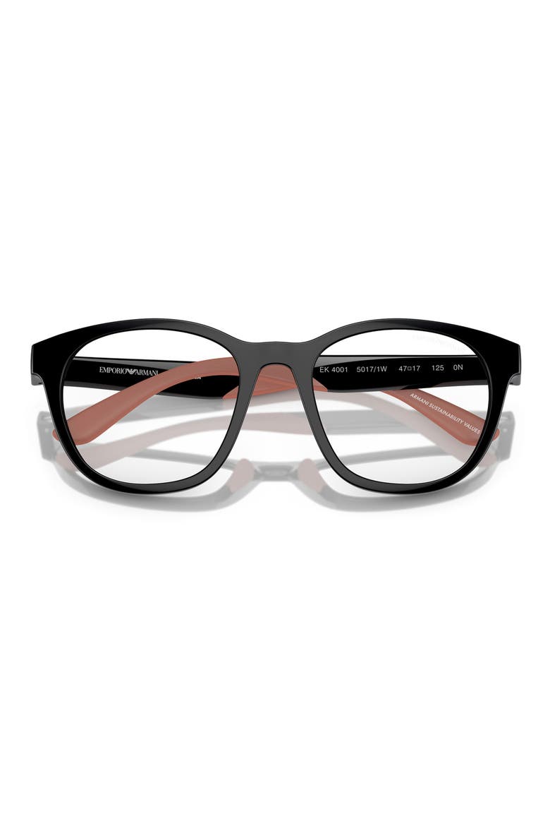 47mm Phantos Optical Glasses, Alternate, color, SHINY BLACK / CLEAR