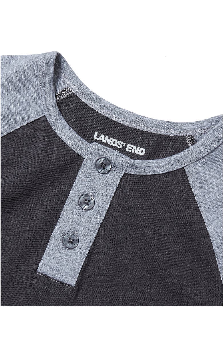 Lands' End Boys Short Sleeve Henley T-Shirt, Alternate, color, Iron/Gray Heather