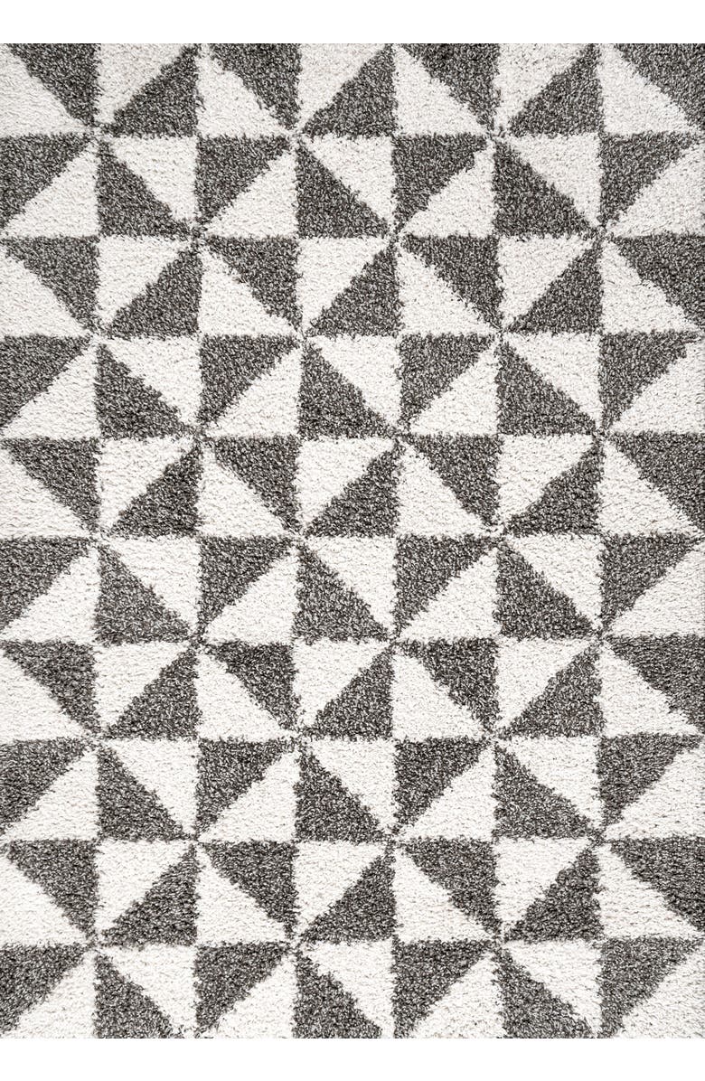 JONATHAN Y Alcudia Geometric Shag Area Rug, Main, color, Beige/Dark Gray