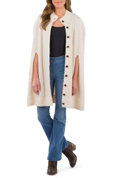 Cable Knit Cape