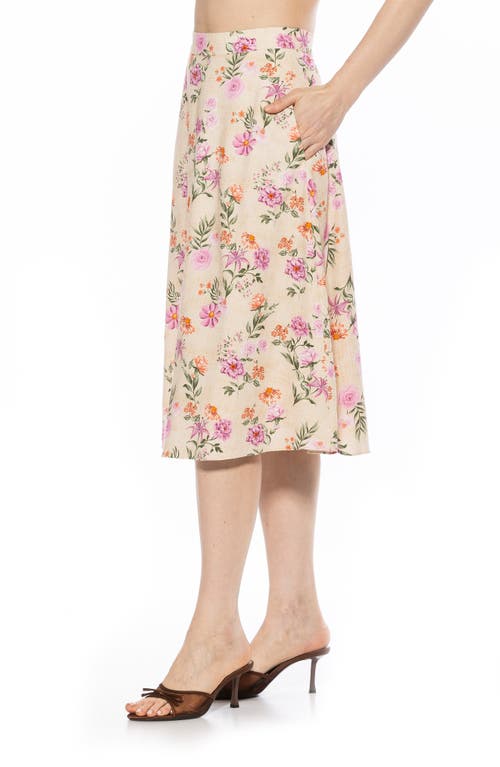Shop Alexia Admor Mabel Floral Midi Skirt In Pink Floral