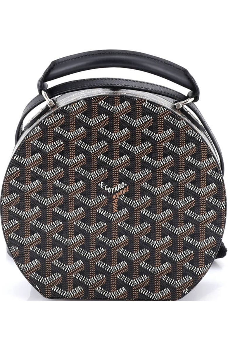 Pre-Owned Goyard Alto Hatbox Bag Coated Canvas, Alternate, color, Black