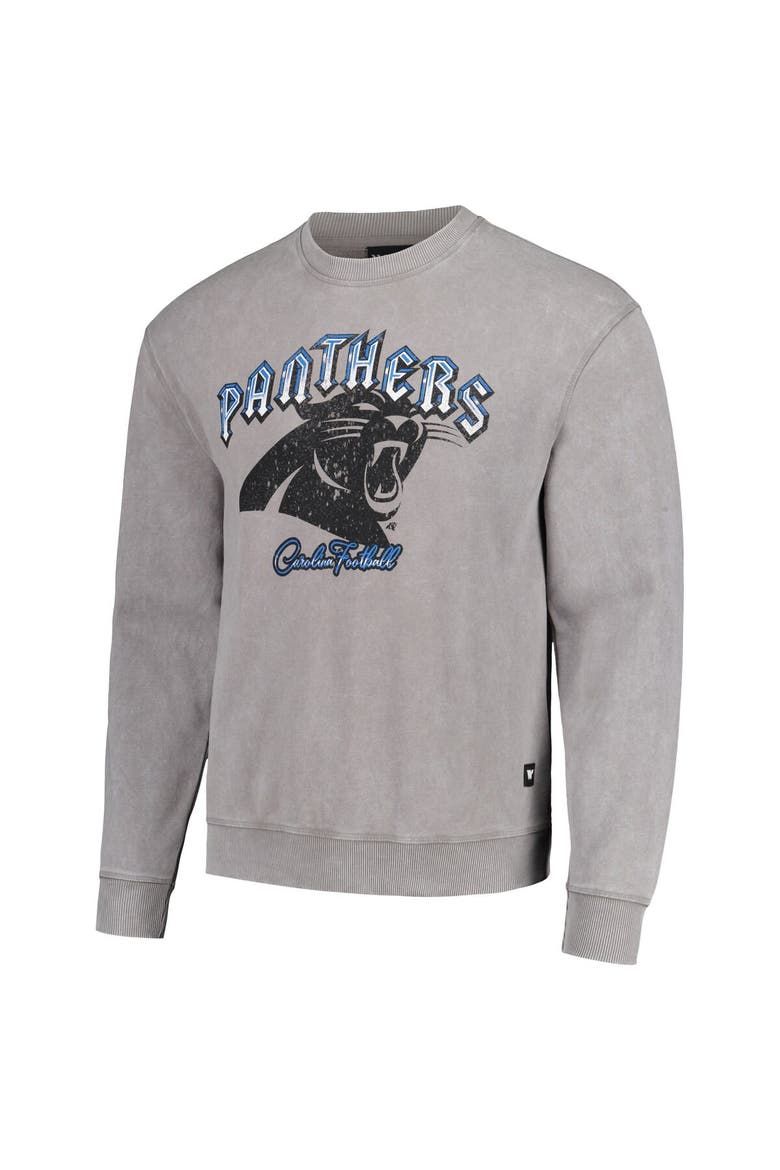 Unisex The Wild Collective Gray Carolina Panthers Distressed Pullover Sweatshirt, Alternate, color, Gray