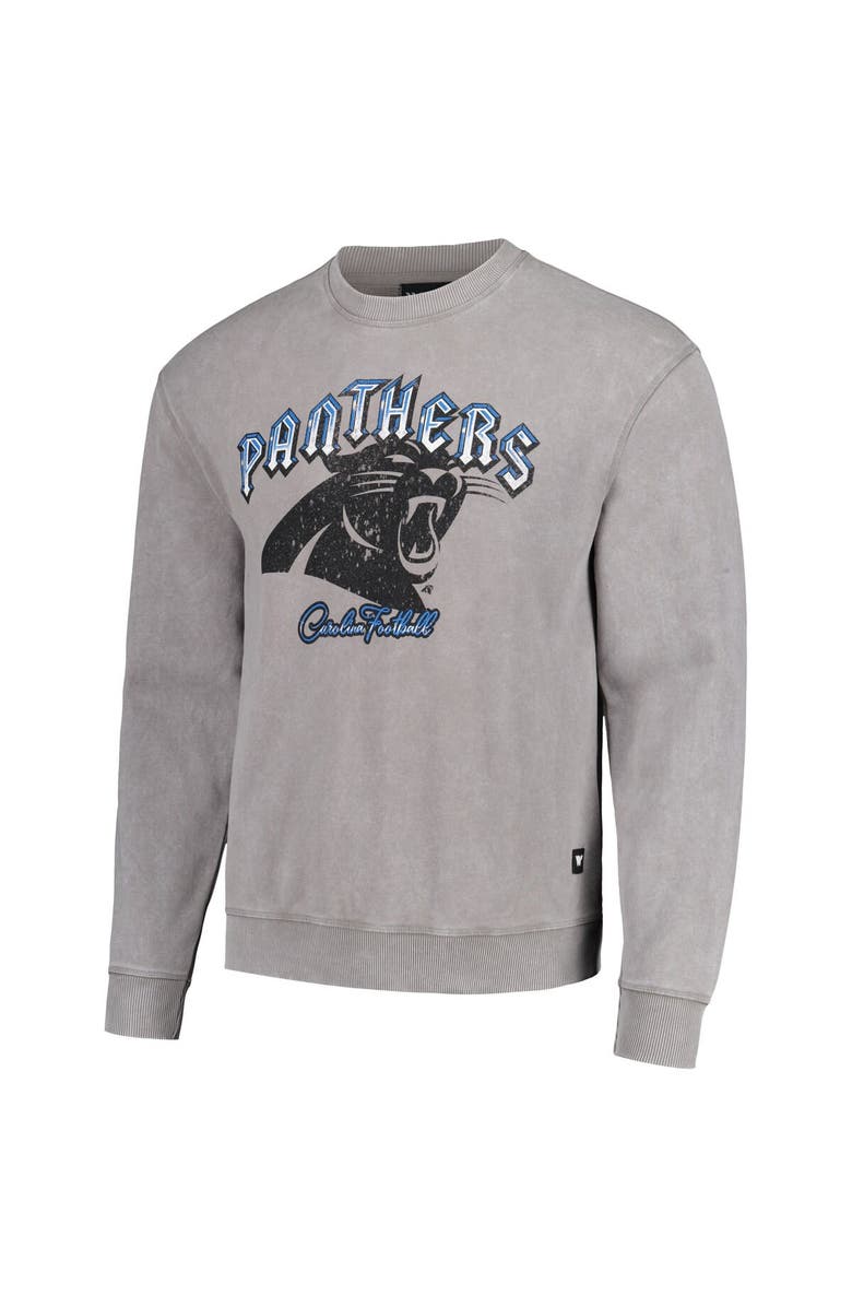 THE WILD COLLECTIVE Unisex The Wild Collective Gray Carolina Panthers Distressed Pullover Sweatshirt, Alternate, color, Gray