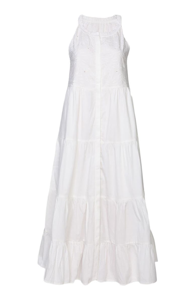 Reistor Embroidered Tiered Maxi Dress, Alternate, color, Coconut White