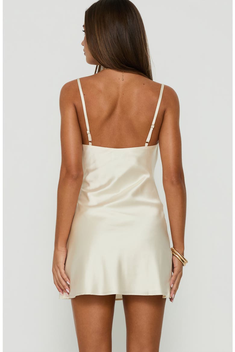 Laytonn Cowl Neck Satin Minidress, Alternate, color, CHAMPAGNE