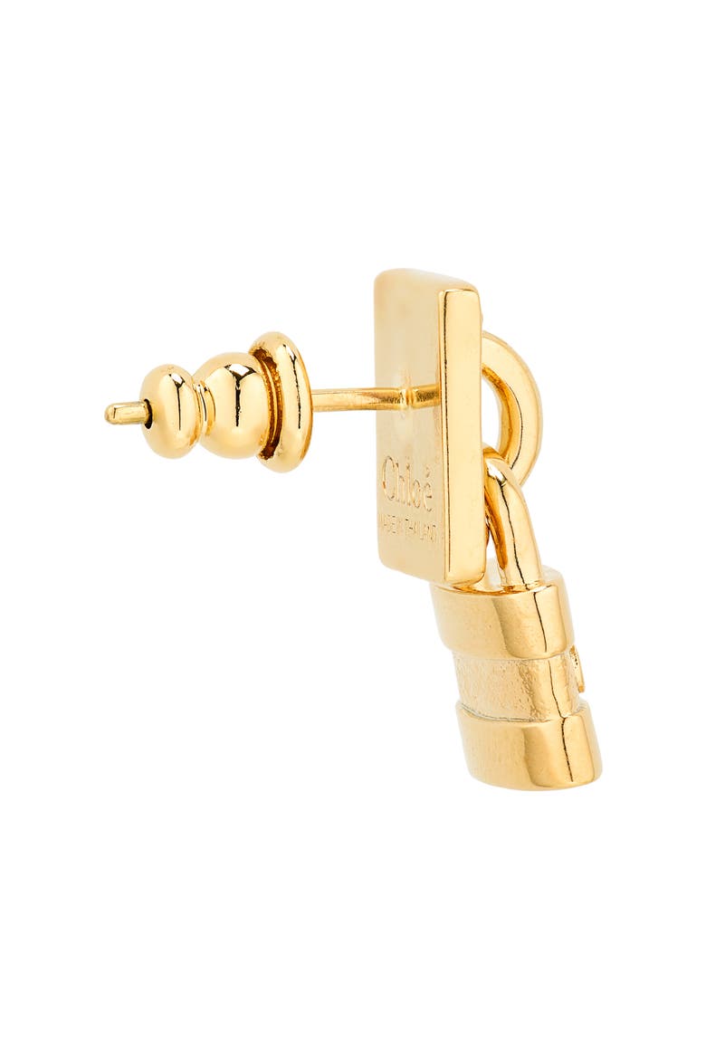 The Chloé Mini Paddington Drop Earrings, Alternate, color, VINTAGE GOLD