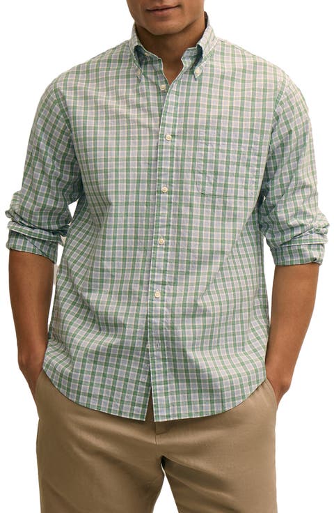 Friday Regular Fit Plaid Cotton Poplin Button-Down Shirt