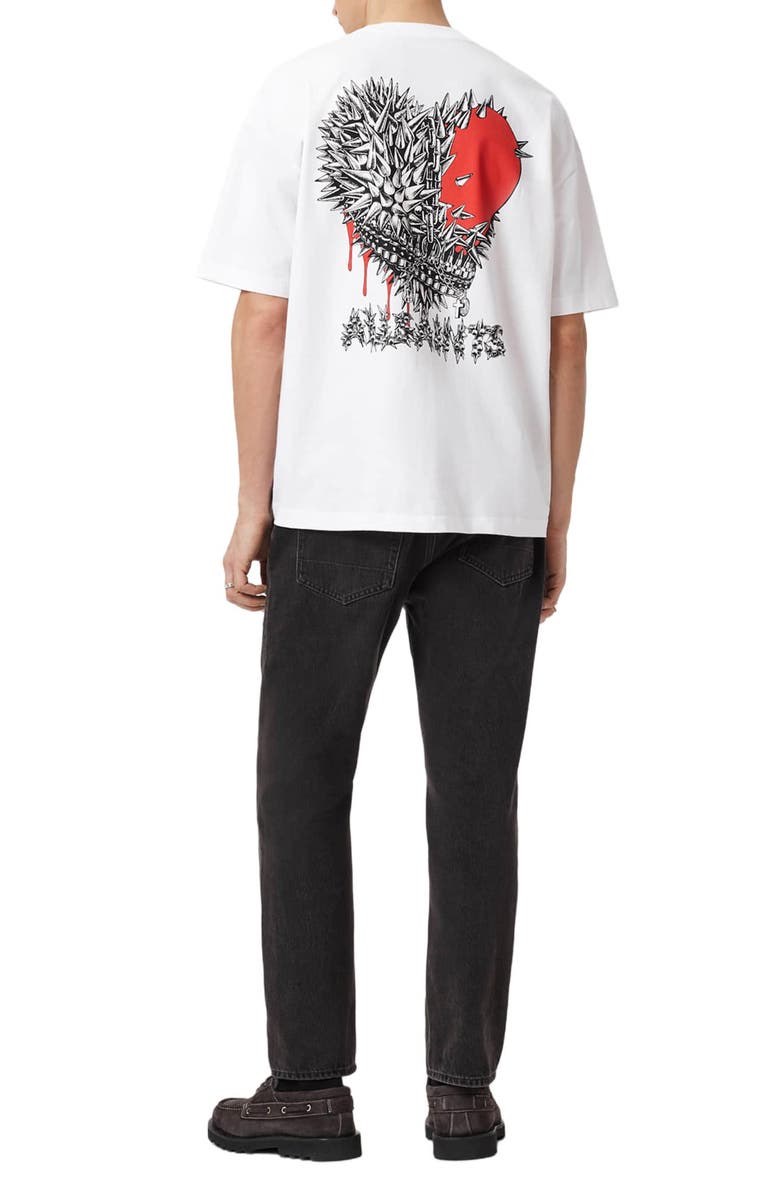 AllSaints Chaste Graphic T-Shirt, Alternate, color, Optic White